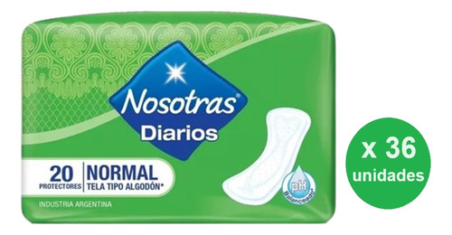 Protector Diario Nosotras Normal X20u - Pack X36 - Dh Tienda