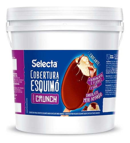 Cobertura Esquimo Crunch Chocolate Meio Amargo 4 Kg