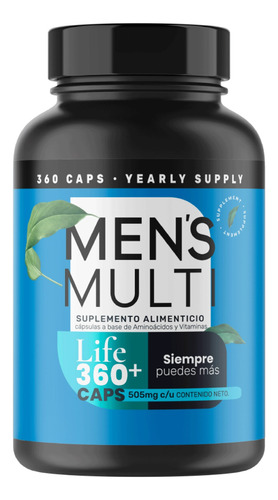 Vitaminas Para Hombre Multivitaminico 360 Capsulas Life 360+