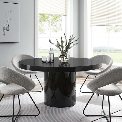 Modway Eei-4910-blk Gratify Mesa De Comedor Redonda De 60