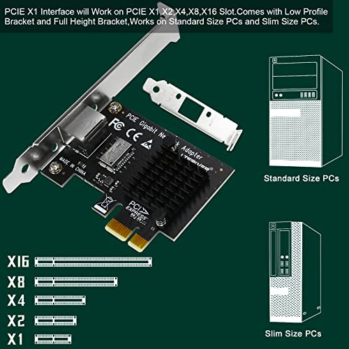 Adaptador Ethernet Gigabit Pci-e Lteriver Para Windows Serve