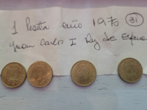 Monedas 1 Peseta Año 1975 Juan Carlos I