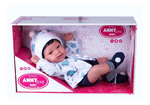Boneco Anny Doll Baby Menino Reborn Cotiplás