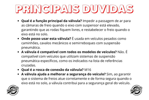 Válvula Bloqueio Suspensor 2 Vias M16 (trava Eixo) 964200c