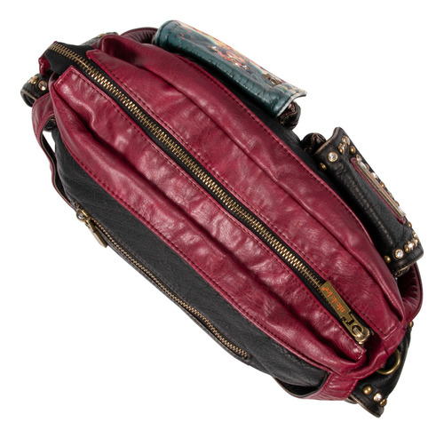 Bolsa Satchel Nicole Lee Vinipiel Estampada Akiko Fw24 Acabado de los herrajes Níquel Color Akiko La Belleza