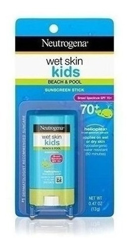 2 X Protetor Solar Bastão Neutrogena Kids Wet Skin Spf 70+