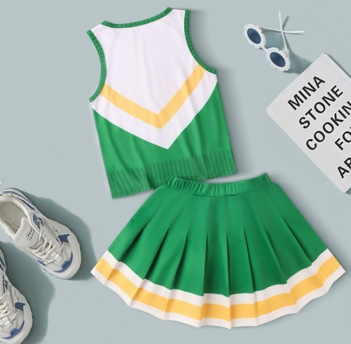 Imagem 4 de 9 de Uniforme E Pompom Cheerleader Líder Torcida Stranger Things