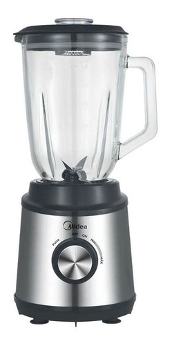 Imagen 1 de 7 de Licuadora 800w Acero Inoxidable Midea Vidrio Pica Hielo