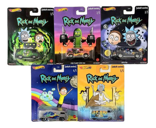 Rick And Morty Set De 5 Hot Wheels Premium