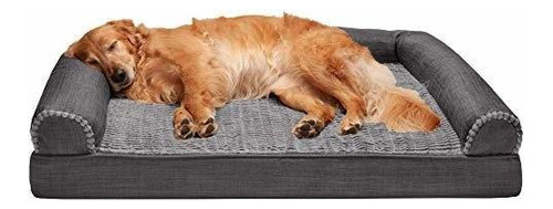 Furhaven Pet - Sofa Ortopedico De Felpa, Colchon Ergonomico