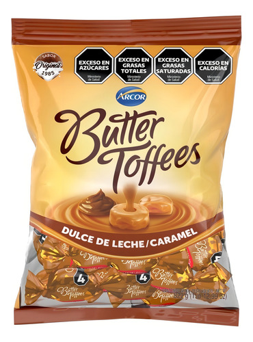 Caramelos Butter Toffees Dulce De Leche Bolsa 822g