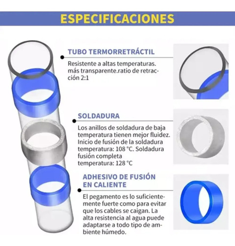 Empalmes Termocontraibles Con Estaño A Prueba De Agua
