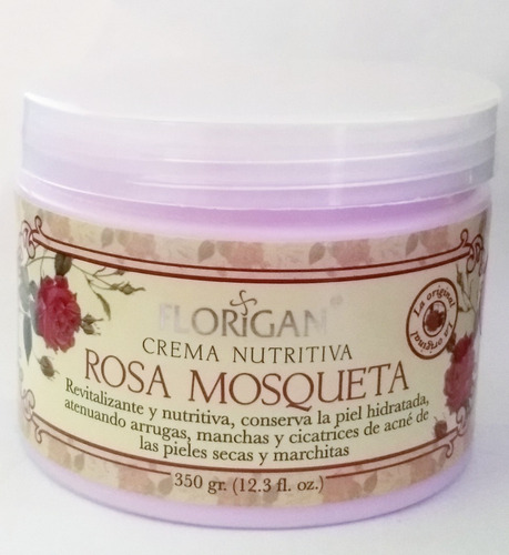 Imagen 1 de 3 de Crema Nutritiva Rosa Mosqueta Florigan.