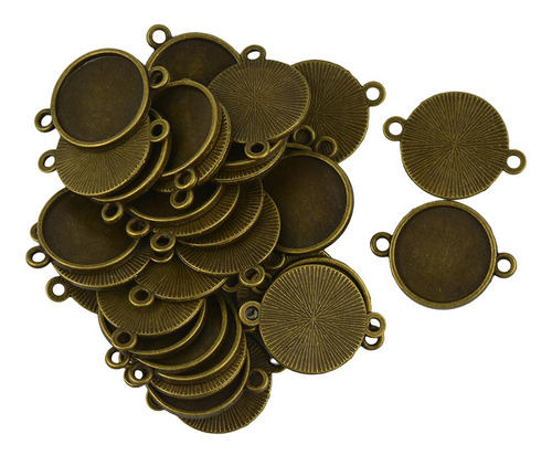2 Base De Bisel En 40x Para 16mm Diy Charms Connector