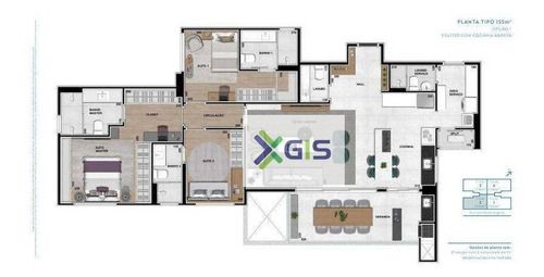 Imagem 13 de 20 de Apartamento Com 3 Dormitórios À Venda, 174 M² Por R$ 1.507.159,18 - Água Verde - Curitiba/pr - Ap2299