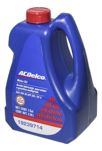 19239714 Aceite Multigrado 5w30 Sm 3.78 L Acdelco Original