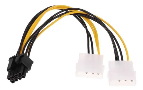 Adaptador Dual Pci-e De 4 Pines A 8 Pines (6+2 Pines)