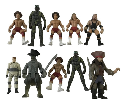 Figuritas De Luchadores Paquete X 10 Unidades