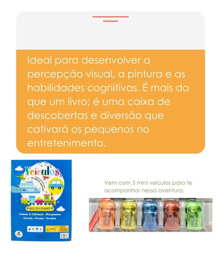 Meu Kit Livro De Colorir C/ 5 Mini Carrinhos - Todolivro