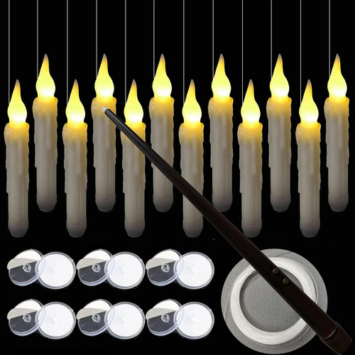 12 Velas Flotantes Para Halloween, Velas Flotantes Cálido