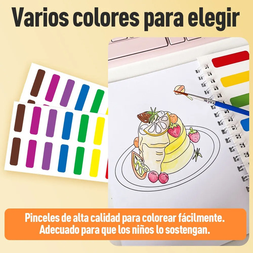 24 Pcs Libro Para Colorear Libreta De Dibujo De Acuarela