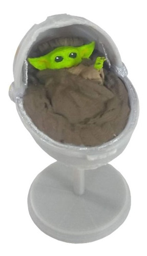 3d Figura Star Wars Baby Yoda Con Cuna Proxyworld