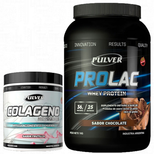 Prolac Whey Protein 1 Kg + Colageno Hydrilizado 240 Pulver