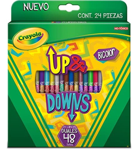 24 Lapices Color Doble Punta 48 Tonos Up & Downs Crayola