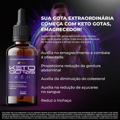 3x Keto Gotas 30ml Original Envio Hoje - Revenda Autorizada