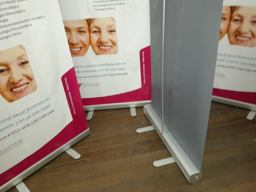 Banner 85x200 Con Portabanner Roll Up Gigantografias Ploteos