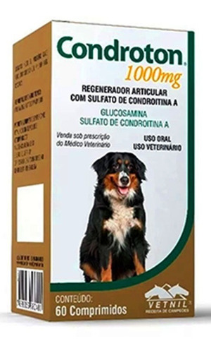 Regenerador Articular Para Cães Condroton 1000mg 60 Compr