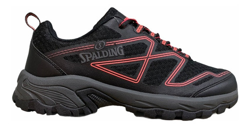 Imagen 1 de 6 de Zapatillas Running Mujer Spalding Para Correr Negras Zfo3003
