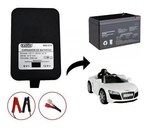 Cargador Para Baterías Selladas Recargables 1200 Ma 6-12 V