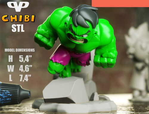 Hulk Chibi Impresion 3d