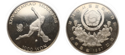 Moeda Coréia Do Sul - Olimpiadas Seul 1988 - Tênis (Usado)