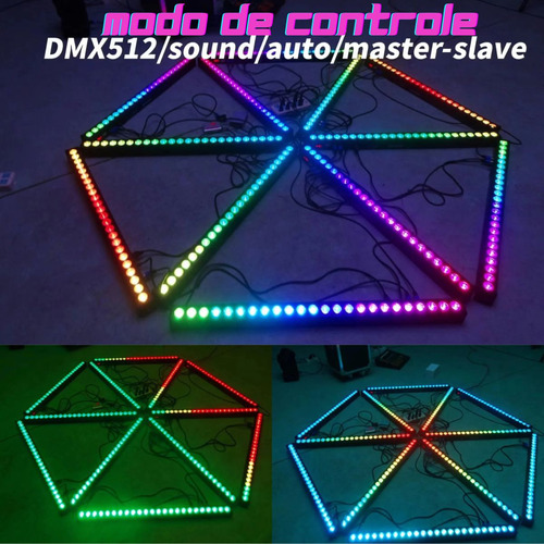 Kit 6 Ribalta 24 Leds 12w Rgbw Pixel Dmx Indoor