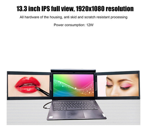 Extensor De Pantalla Dual For Computadora Portátil De 13.3