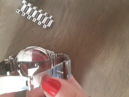 Relogio Michael Kors Prata Com Strass Swarovski