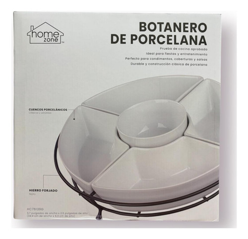 4 Botanero De Porcelana