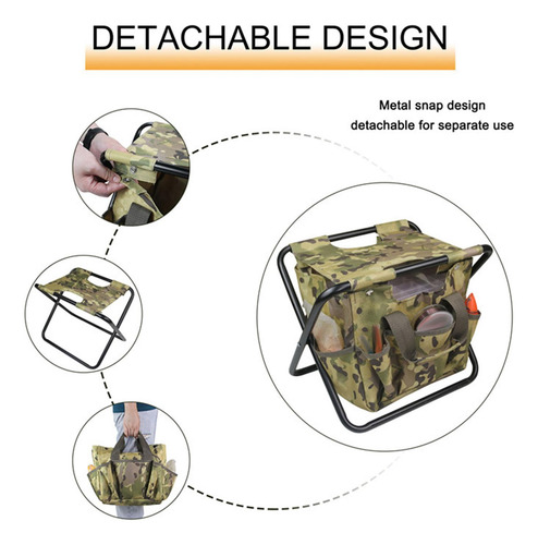 Silla De Camping Con Bolso, Reposapiés, Asiento, Taburete