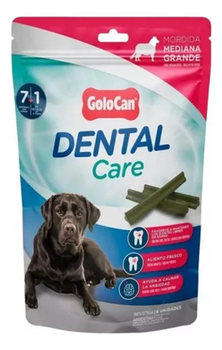 Snack Dental Care Golocan Perro Mordida Grande 200gr X 3u