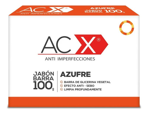 Acx Azufre Jabón En Barra Anti-imperfecciones 100 Grs