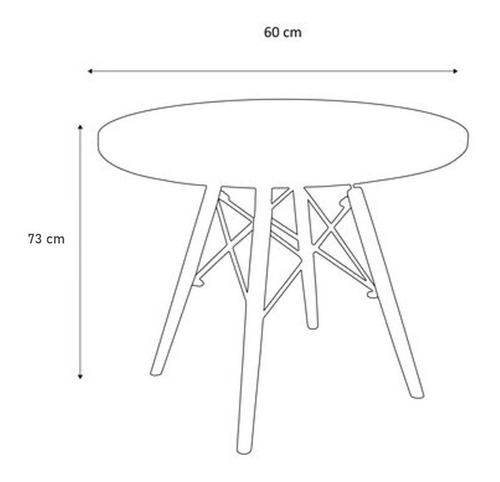 Mesa Eames Moderna Hogar Comedor/cafetería 80 Cm