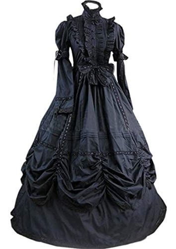 Disfraz Vestido Gótico Lolita De Mujer Victoriano, Talla Xs