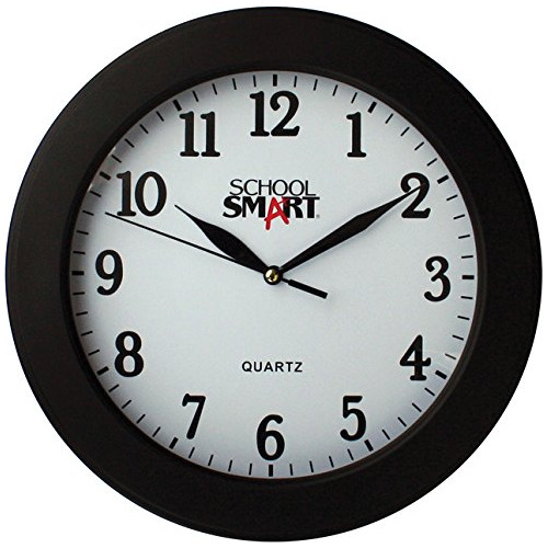 School Smart Ssg-0002 Reloj De Pared De 10  , Cara Blanca / 