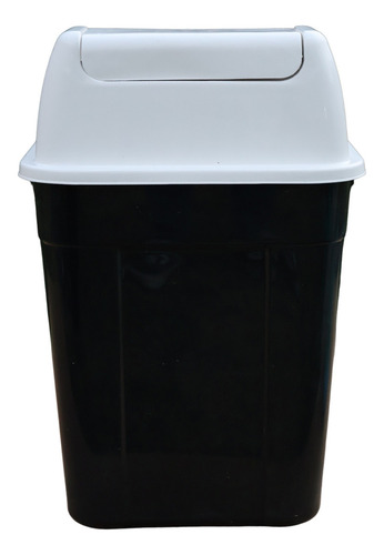 Bote Cesto De Basura Tapa Balancín Plastico 25 Litros Color Negro