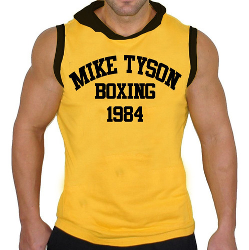 Camiseta Regata Machão Com Capuz Mike Tyson 1984