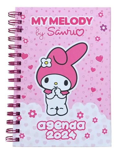 Agenda 2024 Libreta My Melody + Stickers Hojas Lineal 