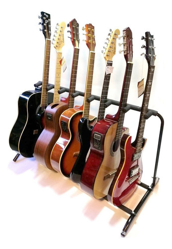 Soporte Para 7 Instrumentos Wg7 Guitarra Bajo Color Negro