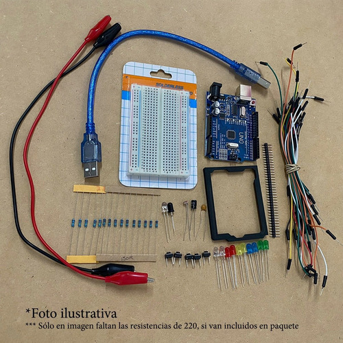Imagen 2 de 3 de Kit Pro R3 Uno 90 Piezas Electronica Delta Arduino Deluxe